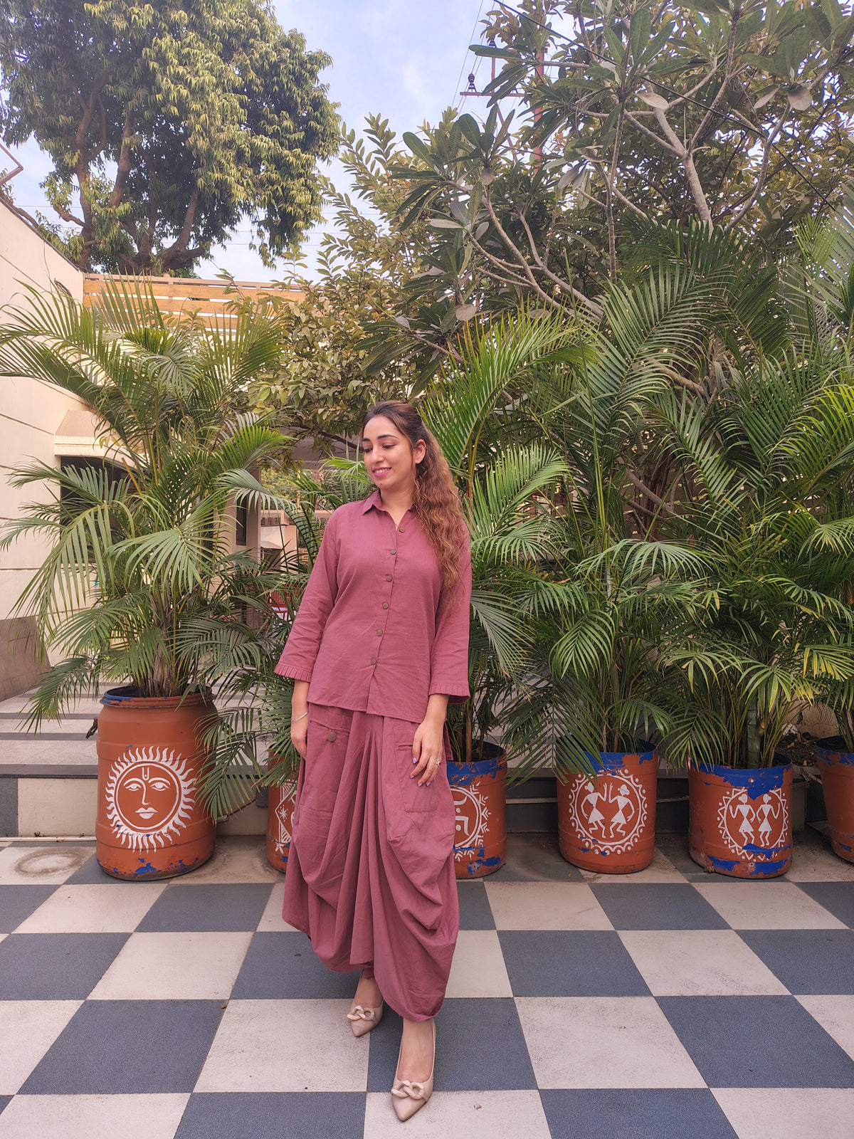 Dhoti Skirt Co-ord Set