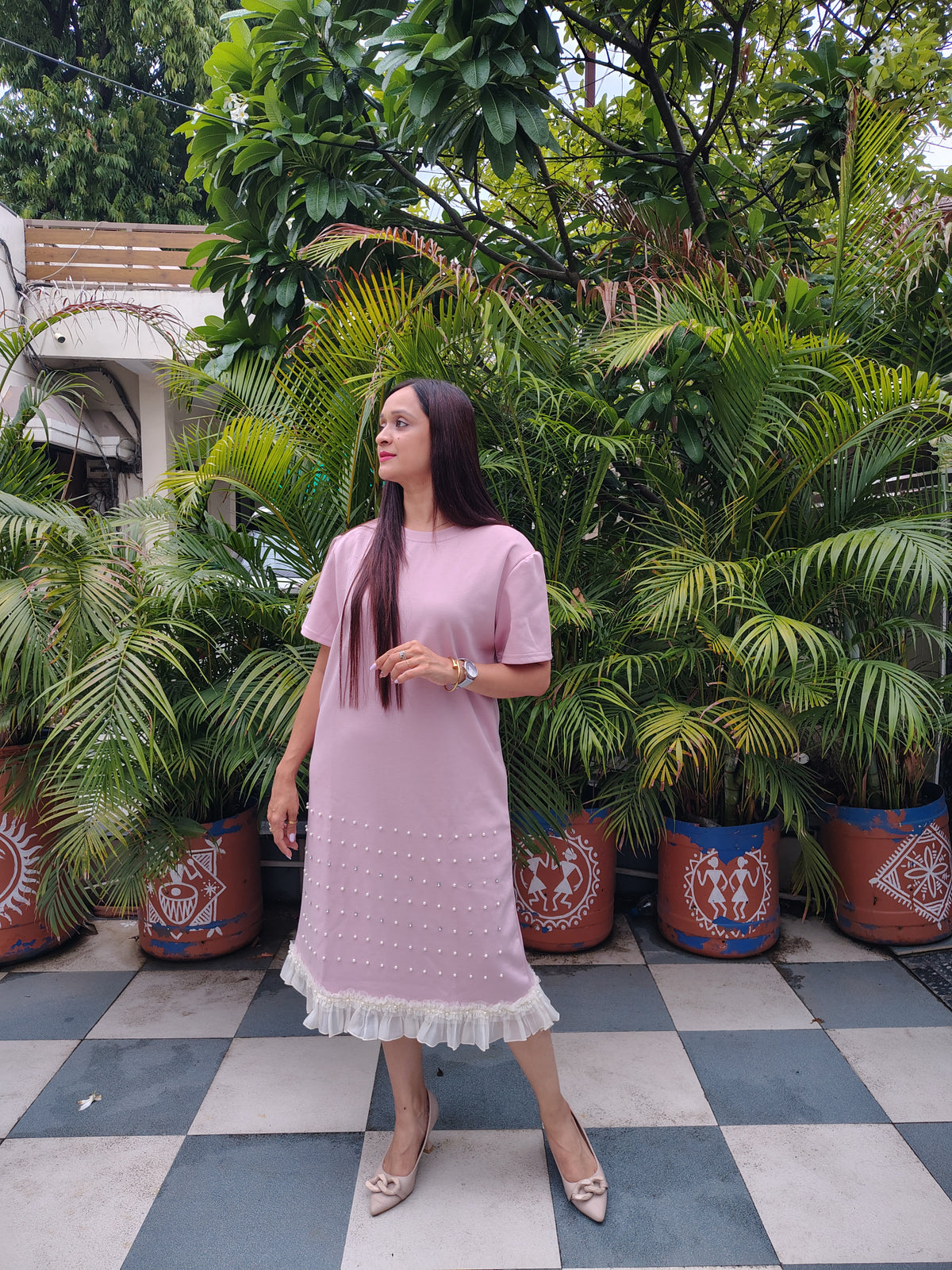 Pearl Detail Dress