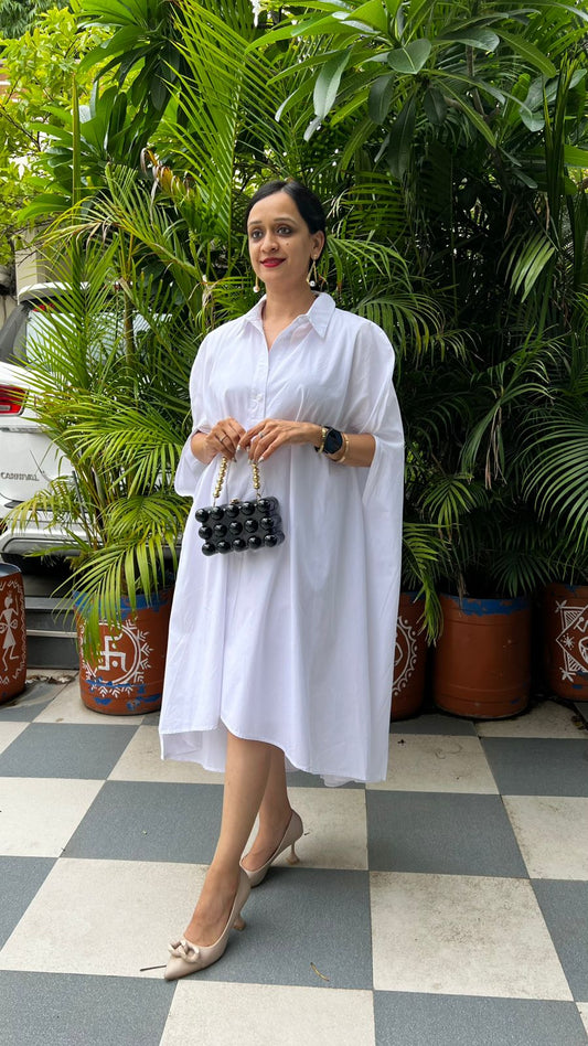 White Cape Dress