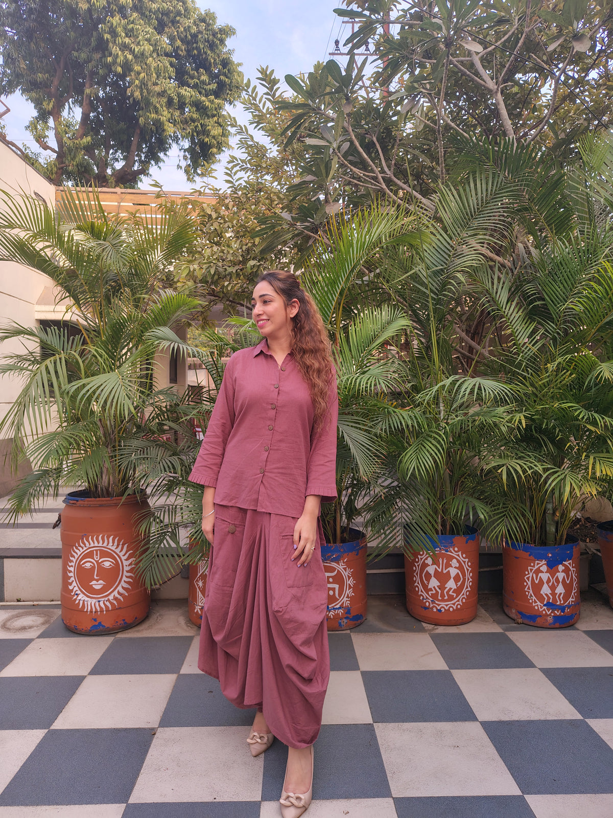 Dhoti Skirt Co-ord Set