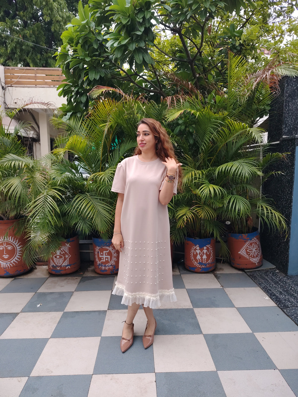 Pearl Detail Dress