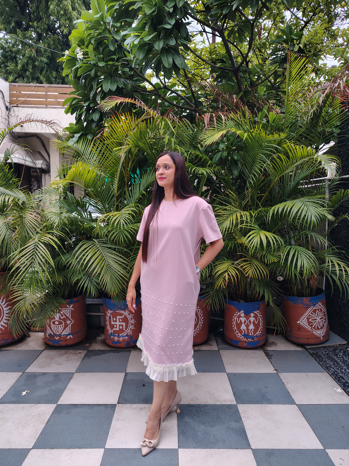 Pearl Detail Dress