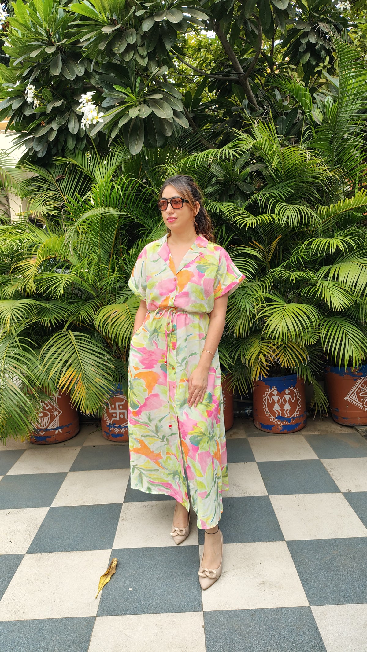 Floral Linen Dress