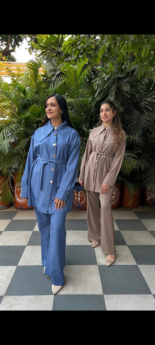 Gold Button Belted Co-ords
