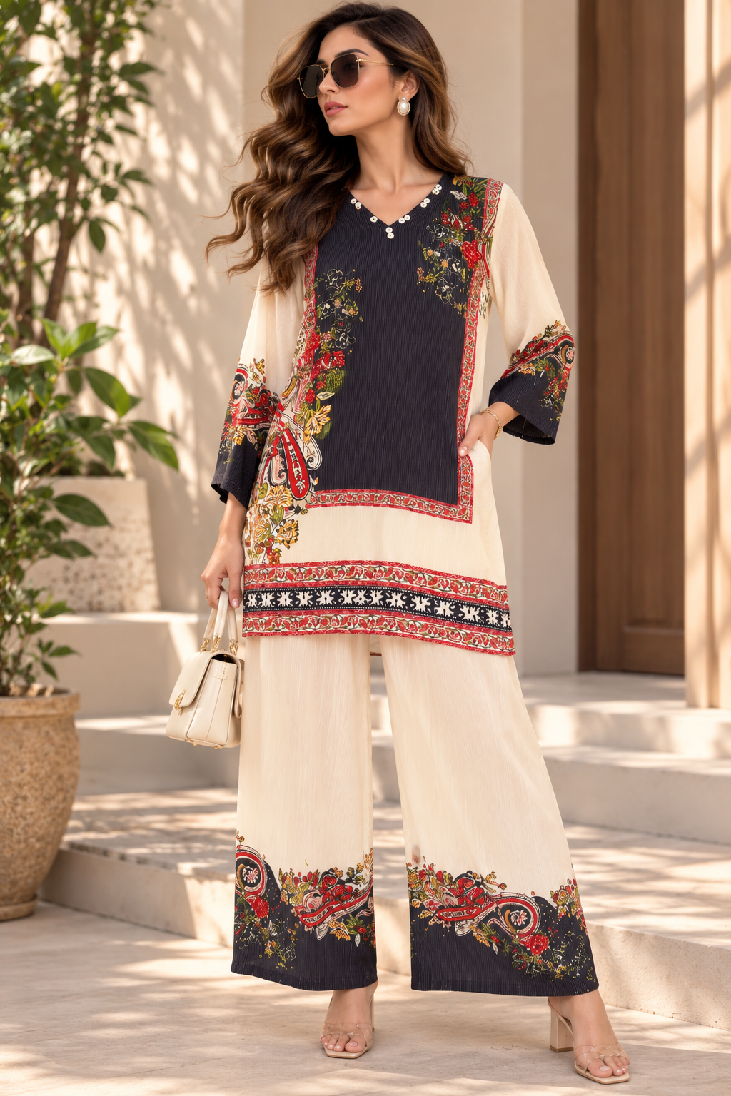 Printed Crepe Co-ord