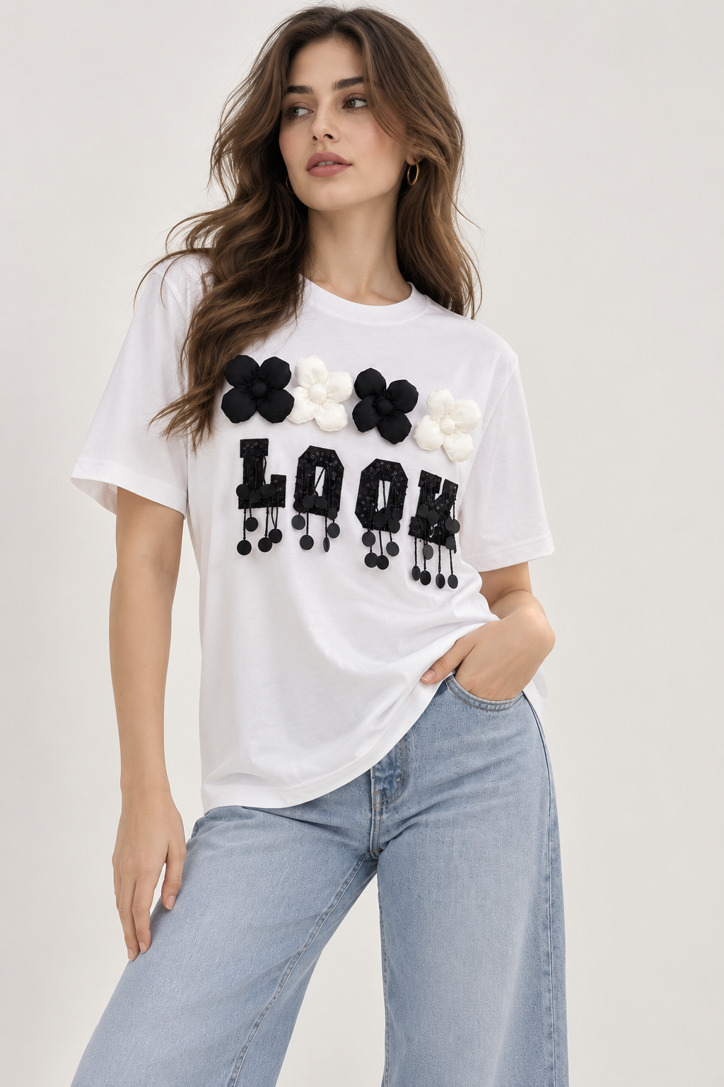 3D Flower Tee