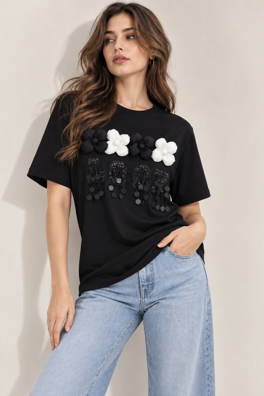 3D Flower Tee