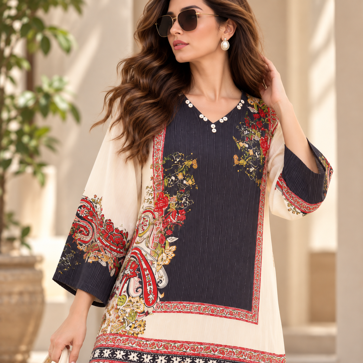 Printed Crepe Co-ord